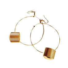 Load image into Gallery viewer, gold-hoop-earrings-by-heartbeat-london-musical-jewellery.jpg