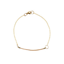 Load image into Gallery viewer, golden-half-moon-gold-guitar-string-bracelet