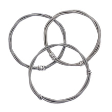 Load image into Gallery viewer, guitar-string-silver-bangles-musical-jewelery.jpg