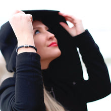 Load image into Gallery viewer, heartbeat-london-music-unisex-black-bracelet.jpg