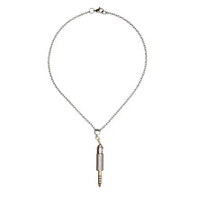 Load image into Gallery viewer, jack-plug-silver-chain-necklace-heartbeat-jewellery-london.jpg