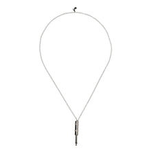 Load image into Gallery viewer, jack-plug-silver-plated-necklace-musical-jewellery-by-heartbeat-london.jpg
