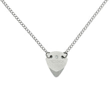 Load image into Gallery viewer, miracle-necklace-silver-guitar-pick-on-a-silver-chain-heartbeat-london.jpg