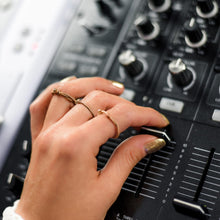 Load image into Gallery viewer, noemi-black-gold-plane-rings.jpg