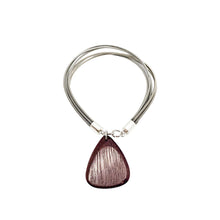 Load image into Gallery viewer, silver-guitar-string-with-red-wood-pick-bracelet-by-heartbeat-london.jpg