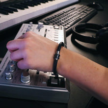 Load image into Gallery viewer, womens-magnetic-clasp-black-bracelet.jpg