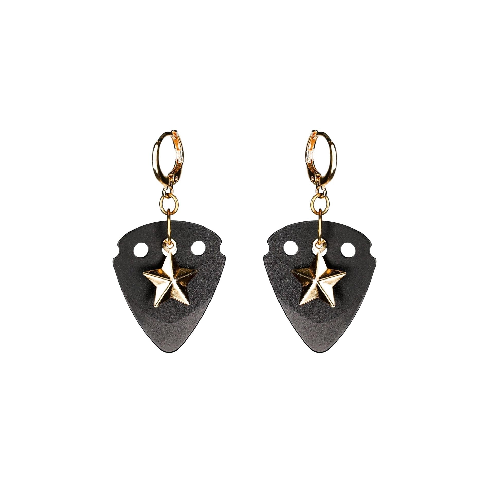 black-guitar-pick-earrings-with-gold-star-pendant.jpg