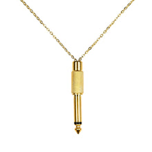 Load image into Gallery viewer, detailed-gold-jack-plug-necklace-electronic-music-collection.jpg
