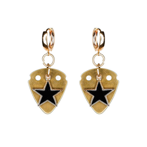 gold-guitar-pick-with-black-star-pendants-musical-earrings.jpg