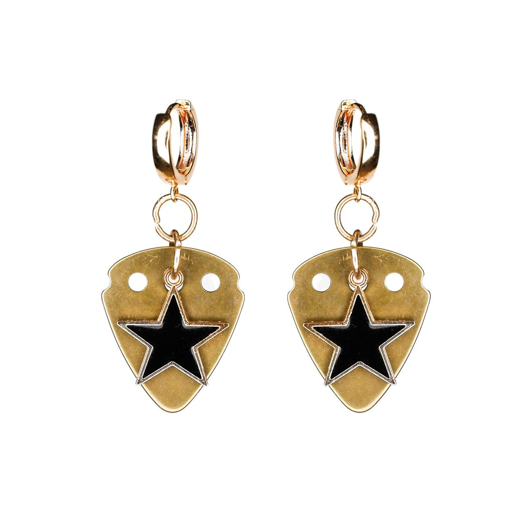 gold-guitar-pick-with-black-star-pendants-musical-earrings.jpg