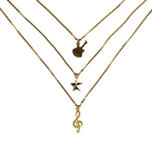 Load image into Gallery viewer, gold-guitar-star-and-music-key-pendants-tiered-chain-necklace.jpg
