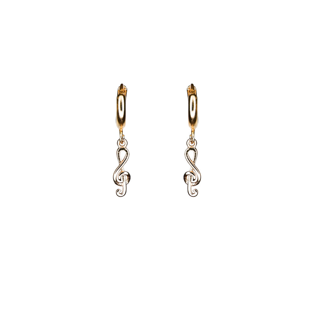 golden-brown-music-key-on-the-hoop-earrings