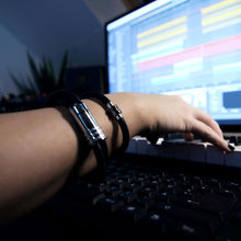 Load image into Gallery viewer, heartbeat-jewellery-london-black-bracelets.jpg
