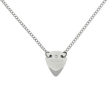 Load image into Gallery viewer, miracle-necklace-silver-guitar-pick-on-a-silver-chain-heartbeat-london.jpg

