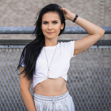 Load image into Gallery viewer, noemi-black-jack-plug-gold-chain-necklace.jpg

