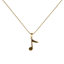 Load image into Gallery viewer, solid-gold-music-note-ball-chain-necklace
